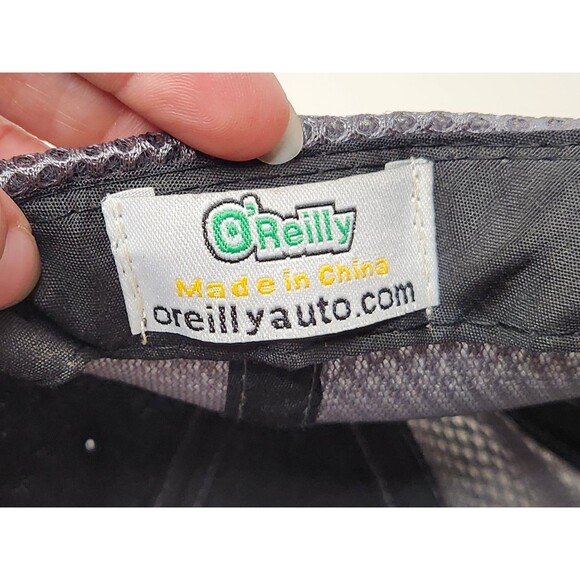 O'Reilly Auto Parts Hat Cap Strap‎ Back Mesh Black Gray Castrol Motor Oil Logo - Picture 6 of 6